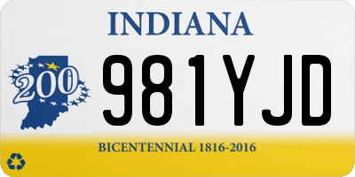 IN license plate 981YJD