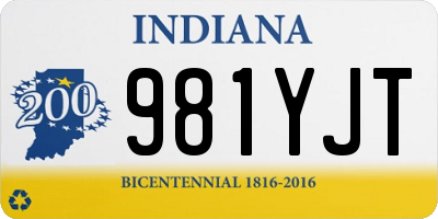 IN license plate 981YJT