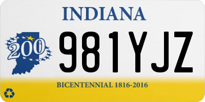 IN license plate 981YJZ