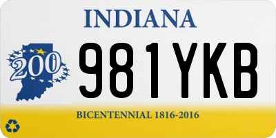 IN license plate 981YKB