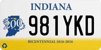 IN license plate 981YKD