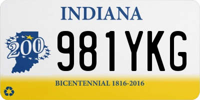 IN license plate 981YKG