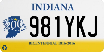 IN license plate 981YKJ