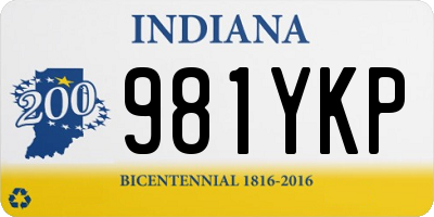 IN license plate 981YKP