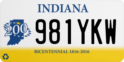 IN license plate 981YKW