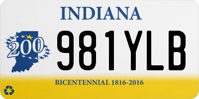 IN license plate 981YLB