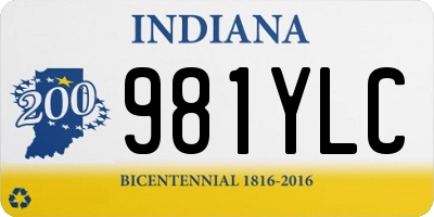 IN license plate 981YLC