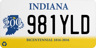 IN license plate 981YLD