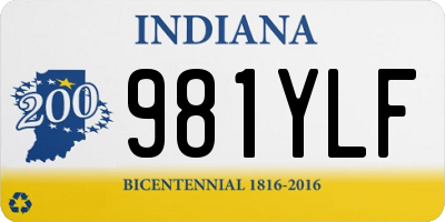 IN license plate 981YLF