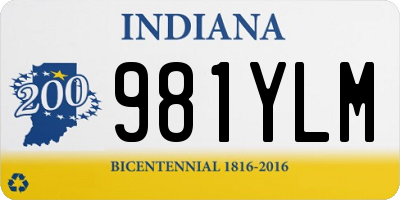IN license plate 981YLM