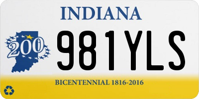 IN license plate 981YLS