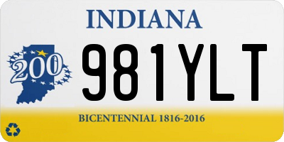 IN license plate 981YLT