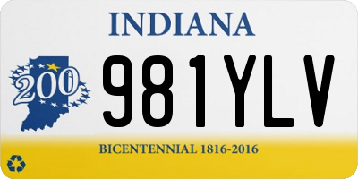 IN license plate 981YLV