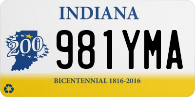 IN license plate 981YMA