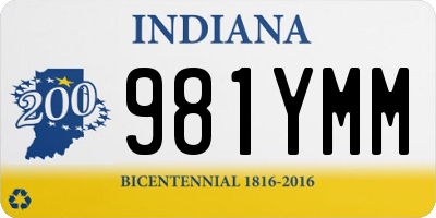IN license plate 981YMM