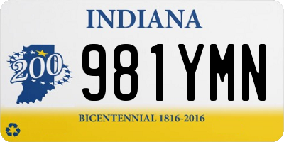 IN license plate 981YMN