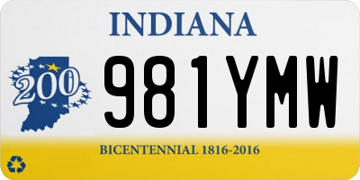 IN license plate 981YMW