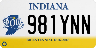 IN license plate 981YNN