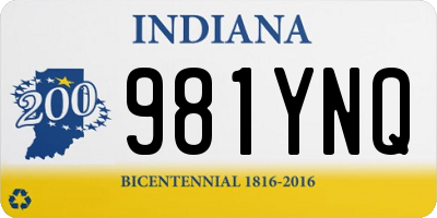 IN license plate 981YNQ