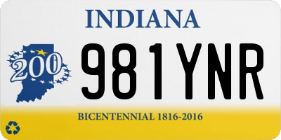 IN license plate 981YNR