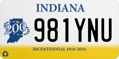 IN license plate 981YNU