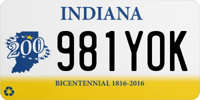 IN license plate 981YOK