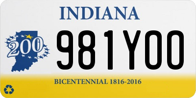IN license plate 981YOO