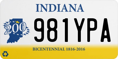 IN license plate 981YPA