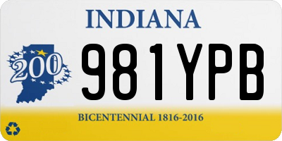 IN license plate 981YPB