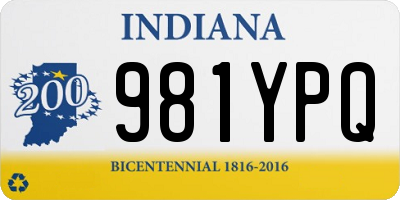 IN license plate 981YPQ