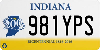 IN license plate 981YPS