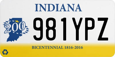 IN license plate 981YPZ