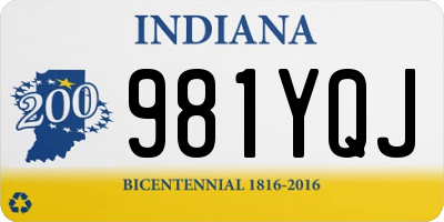 IN license plate 981YQJ