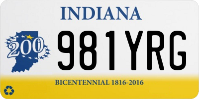 IN license plate 981YRG