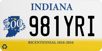 IN license plate 981YRI