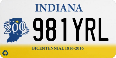 IN license plate 981YRL