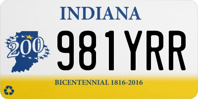 IN license plate 981YRR