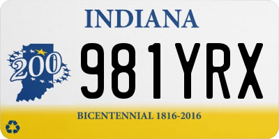 IN license plate 981YRX