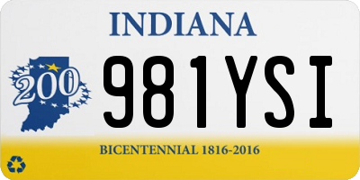 IN license plate 981YSI