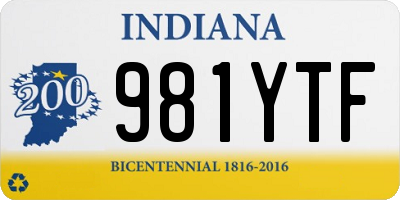 IN license plate 981YTF