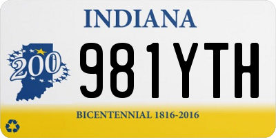 IN license plate 981YTH