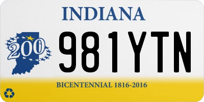 IN license plate 981YTN