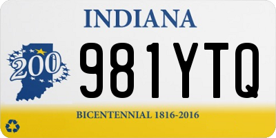 IN license plate 981YTQ