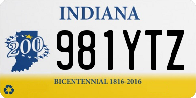 IN license plate 981YTZ