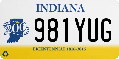 IN license plate 981YUG