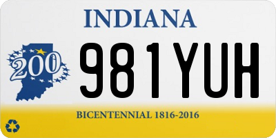 IN license plate 981YUH