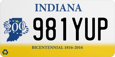 IN license plate 981YUP