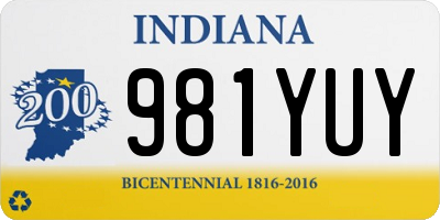 IN license plate 981YUY