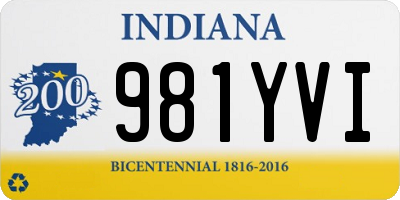 IN license plate 981YVI