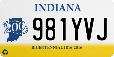 IN license plate 981YVJ